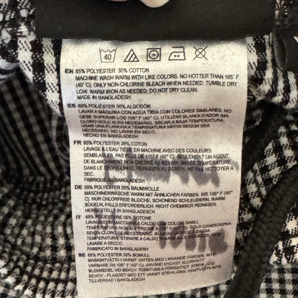 Chefworks Chef Pants Xl Black White Check Elastic Waist Drawstring Kitchen View 4